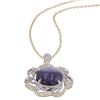 Image 2 : 63.46 ctw Purple Sapphire and 4.37 ctw White Sapphire Pendant