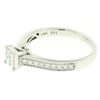 Image 8 : 14k White Gold 0.79 ctw Illusion Solitaire Princess Cut Diamond Engagement Ring