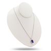 Image 1 : 9.20 ctw Tanzanite and 0.39 ctw Diamond Platinum Pendant/Necklace (GIA CERTIFIED