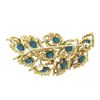 Image 4 : Vintage Jack Gutschneider 18k Gold Turquoise .90 ctw Diamond Flame Brooch Pendan