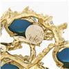 Image 8 : Vintage Jack Gutschneider 18k Gold Turquoise .90 ctw Diamond Flame Brooch Pendan
