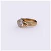 Image 2 : Heavy 18K Yellow Gold & Moissanite Ring