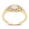 Image 1 : 0.50 ctw SI2 CLARITY CENTER Diamond 18K Yellow Gold Ring (0.68 ctw Diamonds)