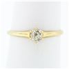 Image 1 : Antique Victorian 14k Gold 0.36 ctw Old Mine Cut Diamond Solitaire Engagement Ri