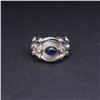 Image 1 : Heavy 18k White Gold Sapphire & Diamond Ring