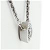 Image 3 : NEW 14k White Gold 0.41 ctw Bezel Round Diamond Solitaire Adjustable Chain Penda