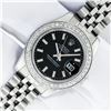 Image 2 : Rolex Quickset Stainless Steel Black Index & Diamond Datejust Wristwatch