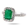 Image 2 : 1.58 ctw Emerald and 0.66 ctw Diamond Platinum Ring