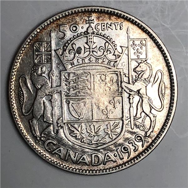 1939 King George VI 50 Cents