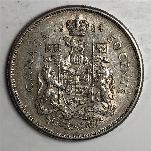 1964 Queen Elizabeth 50 Cents