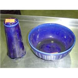 BLUE BOWL & HAT PIN HOLDER