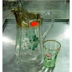 WATER PITCHER AND GLASS