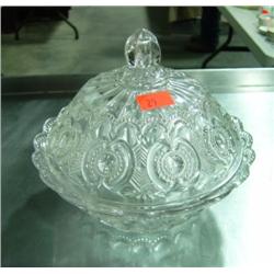 COVERED GLASS BOWL