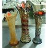 Image 1 : LOT OF 3 CARNIVAL GLASS VASES