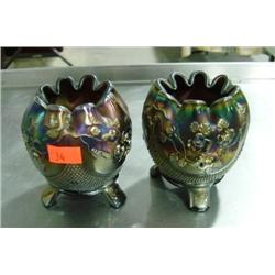 CARNIVAL GLASS ROSE BOWLS