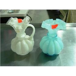 LOT OF 2 MILK GLASS PIECES