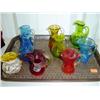 Image 1 : TRAY LOT OF CRACKLE GLASS