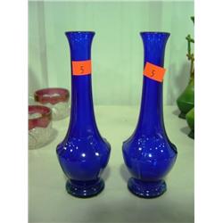 COBALT BLUE BUD VASES