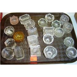 LOTS OF GLASS SALT DIPS