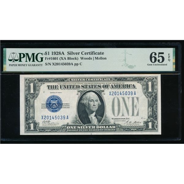 1928A $1 Silver Certificate PMG 65EPQ