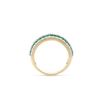 Image 4 : 14KT Yellow Gold 1.25ctw Emerald and Diamond Diamond Ring