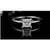Image 2 : Princess Cut 1.00ct VVS1 White F-G Fire Moissanite Ring