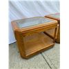 Image 3 : Glass Top Wooden Side Tables