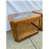 Image 3 : Glass Top Wooden Side Tables