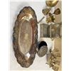 Image 2 : Assortment of Brass & Silver Plate Home Decor