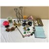 Image 1 : Assortment of Candles, Candle Holders, Brass Snuffer & More