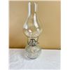 Image 1 : Glass Kerosene Hurricane Lamp. 14 " High