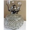 Image 2 : Glass Kerosene Hurricane Lamp. 14 " High