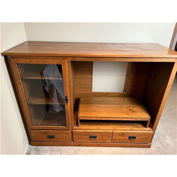 Wooden Entertainment Stand. (Has some Stains)