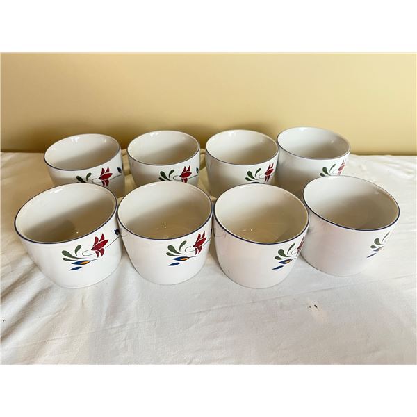 8 Newcor Stoneware China Cups