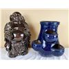 Image 1 : Ceramic Decor (Strawberry Pot & Statue)