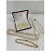 Image 1 : Assortment of Imitation Pearl Necklaces & Box