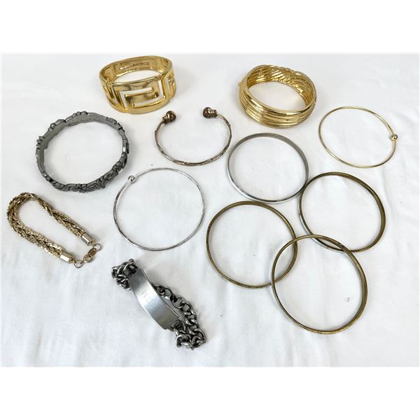 Assorted Costume Jewellery Bracelets Including 1 Pewter