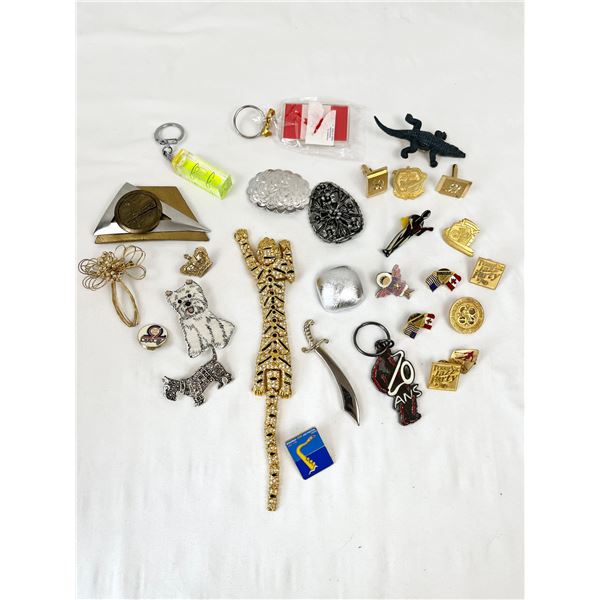 Assorted Costume Jewellery Pins, Cufflinks & Brooches