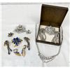 Image 1 : Costume Jewellery Brooch Sets (2 Sets are Sterling Silver)