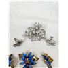 Image 4 : Costume Jewellery Brooch Sets (2 Sets are Sterling Silver)