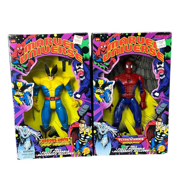Marvel Universe Vintage wolverine heroes unite Spider-Man toy biz Action Figure Lot