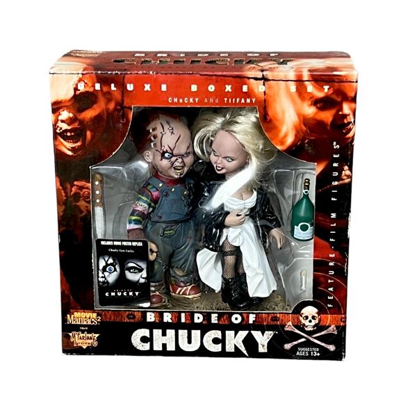 Bride of Chucky movie maniacs McFarlane toys deluxe box set Chucky and Tiffany action figure