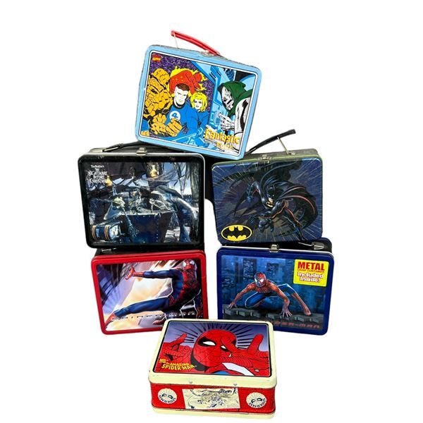 Vintage BATMAN Spiderman Luchbox Collection Lot