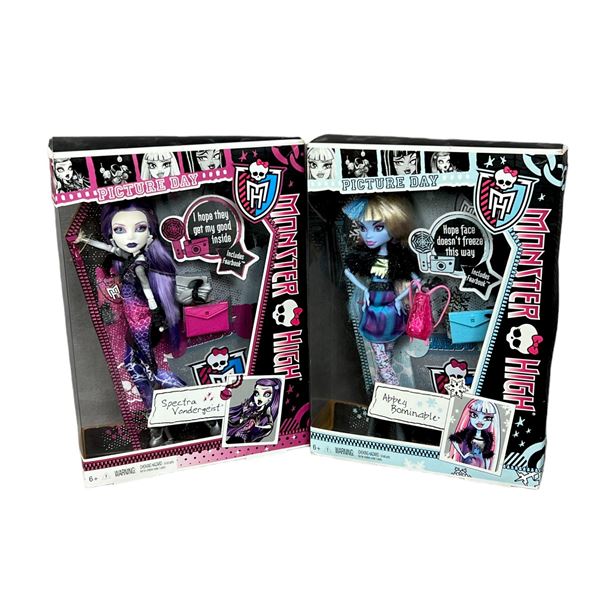 Monster High Abby Bominable spectra Vondergeist vintage action figure lot