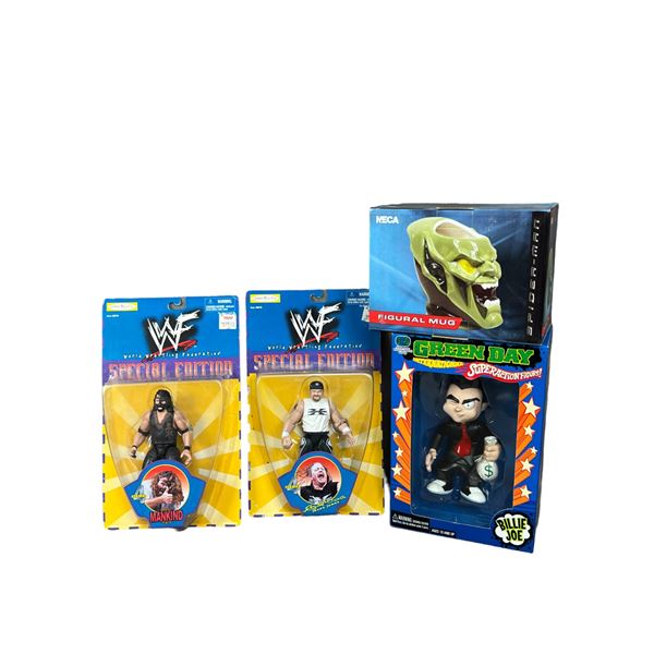 WWF wrestling Green Day Spider-Man vintage action figure collection lot