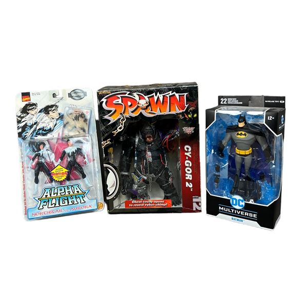DC Batman Alpha Flight Spawn vintage action figure collection lot