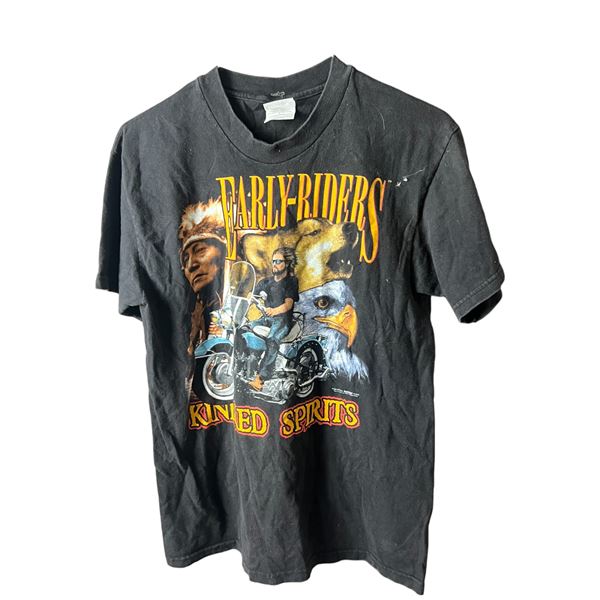 Vintage easy riders kindred spirits, motorcycle biker T-shirt, size medium 18" x 22"