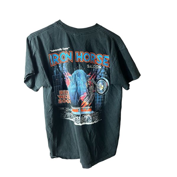 Vintage biker T-shirt Ironhorse saloon bike week 2000 large size 20" x 23"