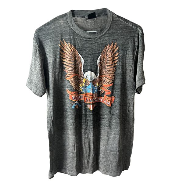 Harley Davidson vintage biker T-shirt Mikas cycle productions Santa Fe New Mexico 19" x 24"