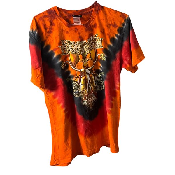 Vintage Harley Davidson Yosemite Sam motorcycle outlaw spirits T-shirt large size 20" x 25"
